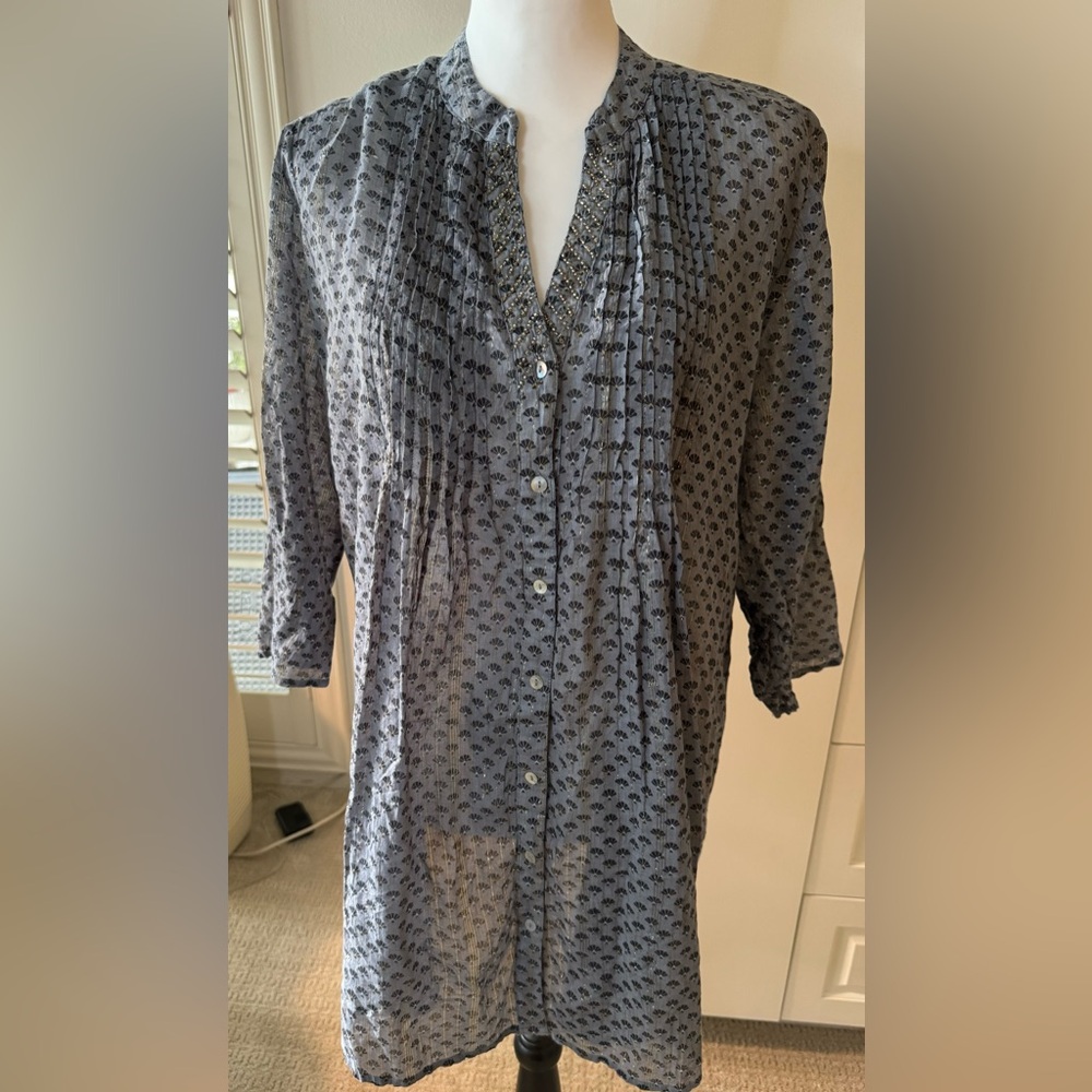 Lara Ethnics Embellished Tunic Top - Size L/XL